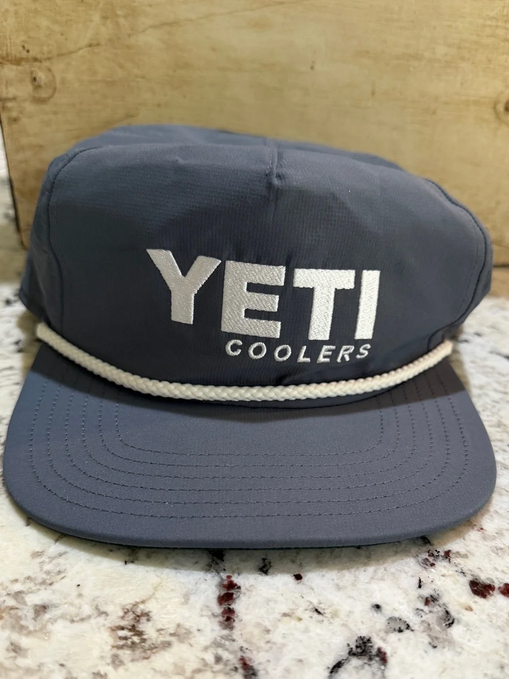 YETI Coolers Rope Truckers Hat Snapback Flat Bill Boat Captain Style